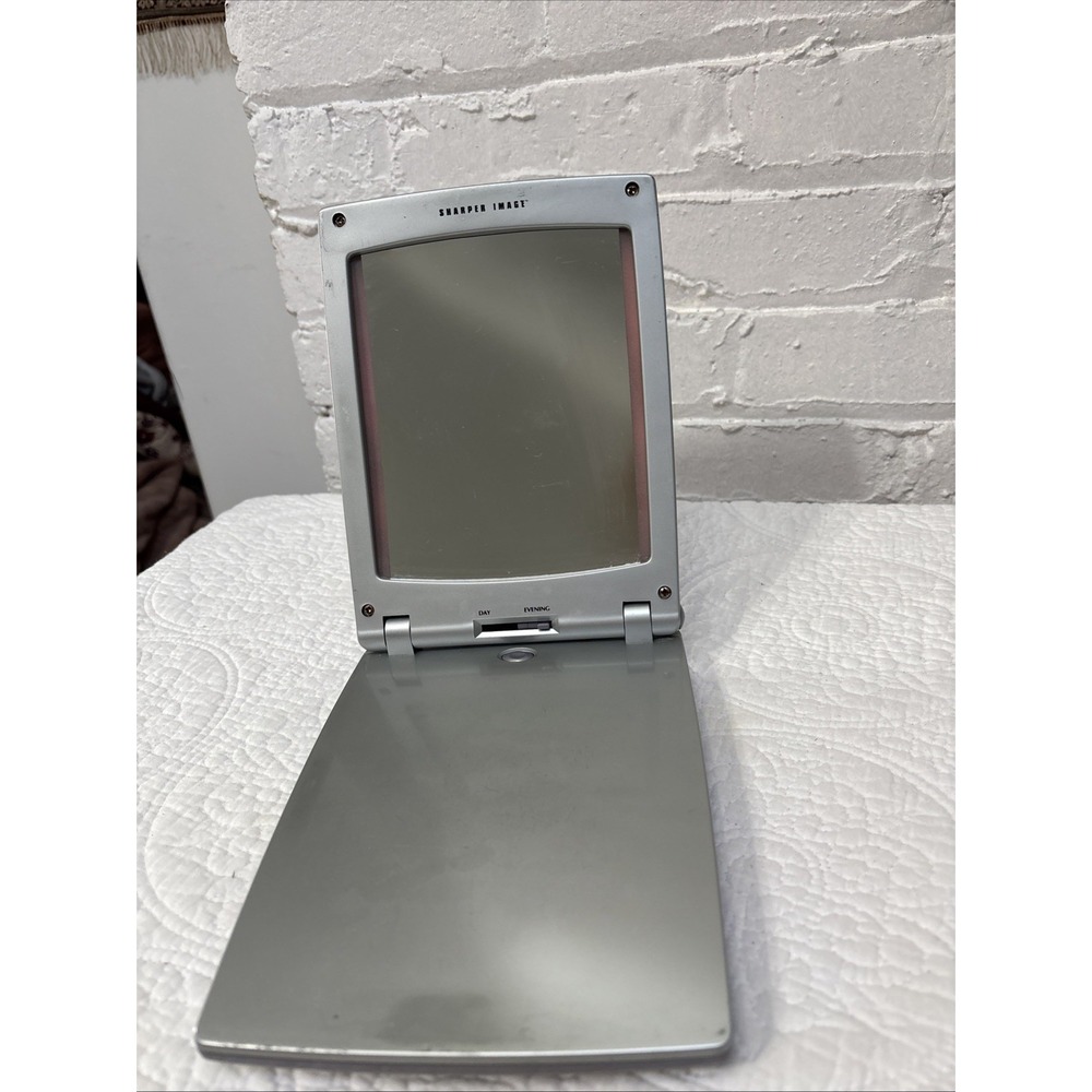 Vintage Sharper Image,‎ Travel Mirror. Tested And Working 8" X 6"